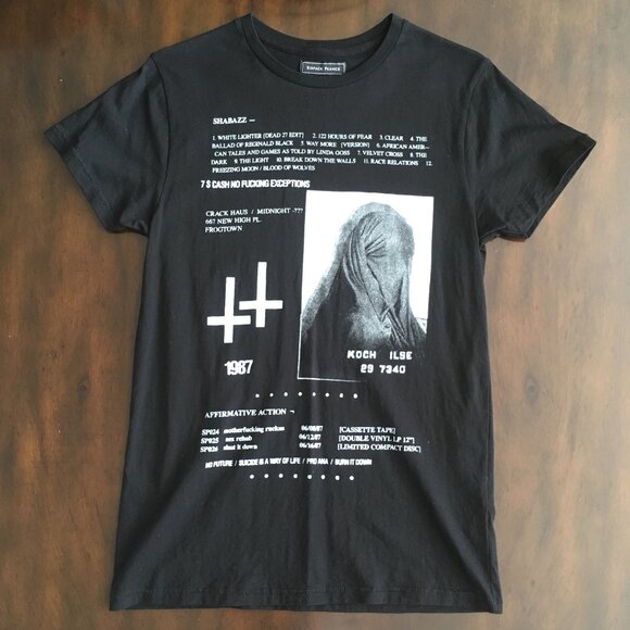Band T Shirt Black Graphic Sixpack France x Hassan Rahim Small Rare Print - Picture 2 of 10